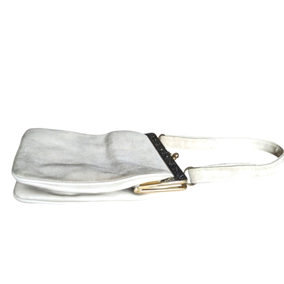 VTG 1960s Bags By Francois of California Purse - Beige With Gold Kiss Lock - Picture 4 of 10